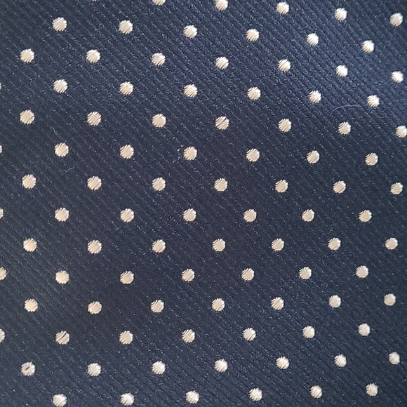 VINTAGE CHRISTIAN DIOR LOGO MONOGRAM POLKA DOT NECK TIE - Picture 2 of 7